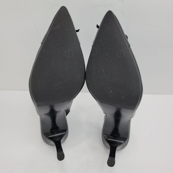 Ralph Lauren Pointed Toe Heels Women's Black Leather Shoes US Size 7B - Picture 6 of 9
